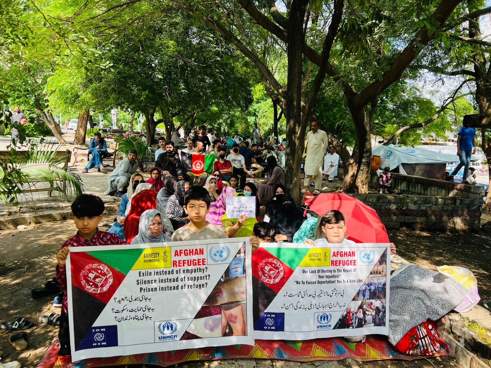 په اسلام‌ اباد کې د افغان کډوالو د جبري ایستنې پر ضد اعتراض درېیمې ورځې ته وغځېد