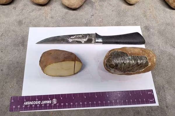 اوزبیکستان ۷۲ کیلو حشیش افغانستان را که به شکل کچالو جاسازی شده بود کشف و ضبط کرد