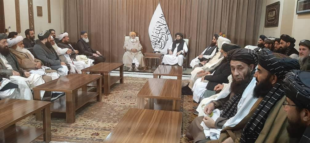 مولانا فضل‌الرحمان، رئیس جمعیت علمای پاکستان وارد کابل شد