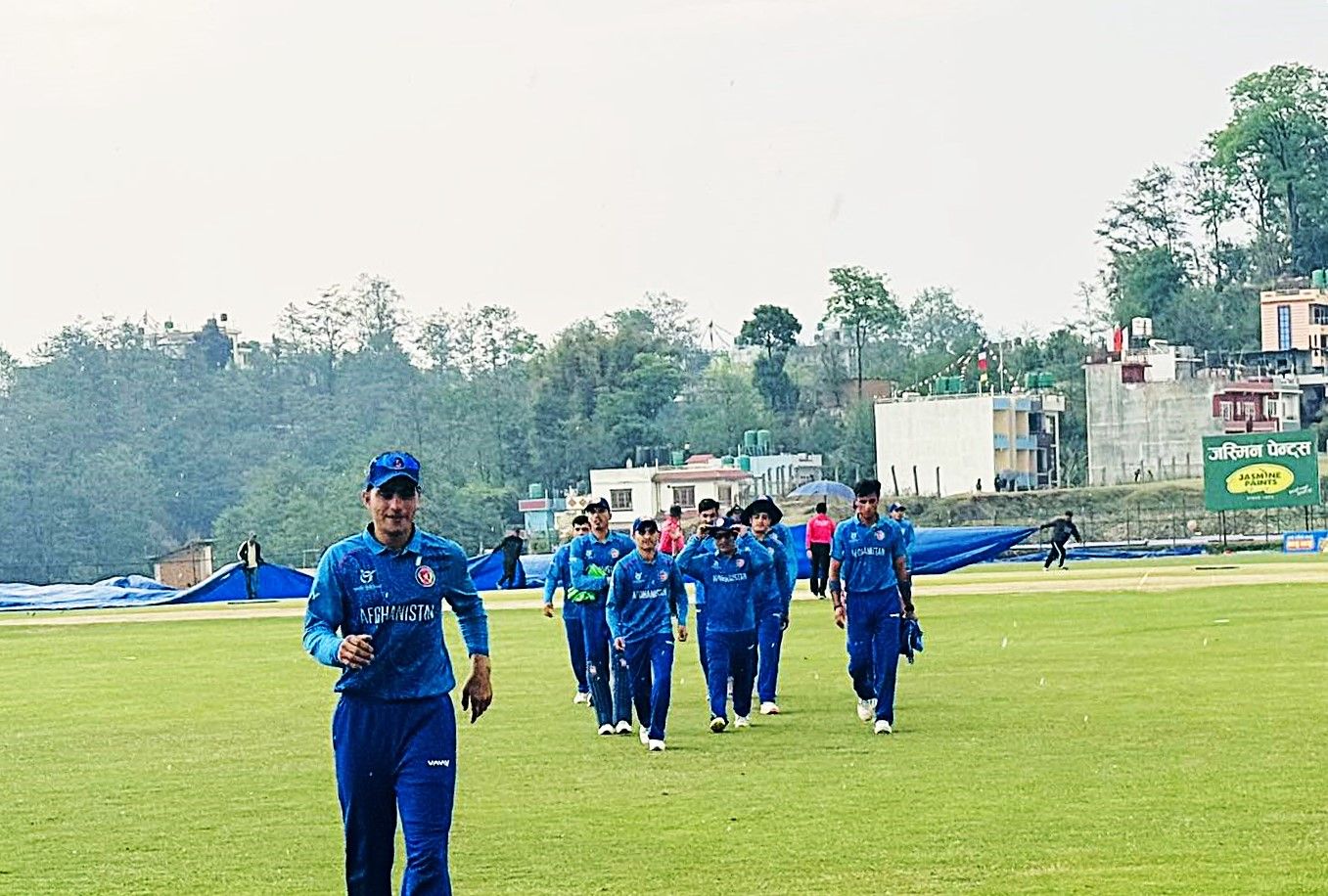 مسابقه تیم‌های کریکت ١٩ سال افغانستان و امارات به دلیل ریزش باران متوقف شد