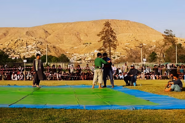 رقابتهای کورش با اشتراک ورزشکاران پنج ولایت در بغلان برگزار شد
