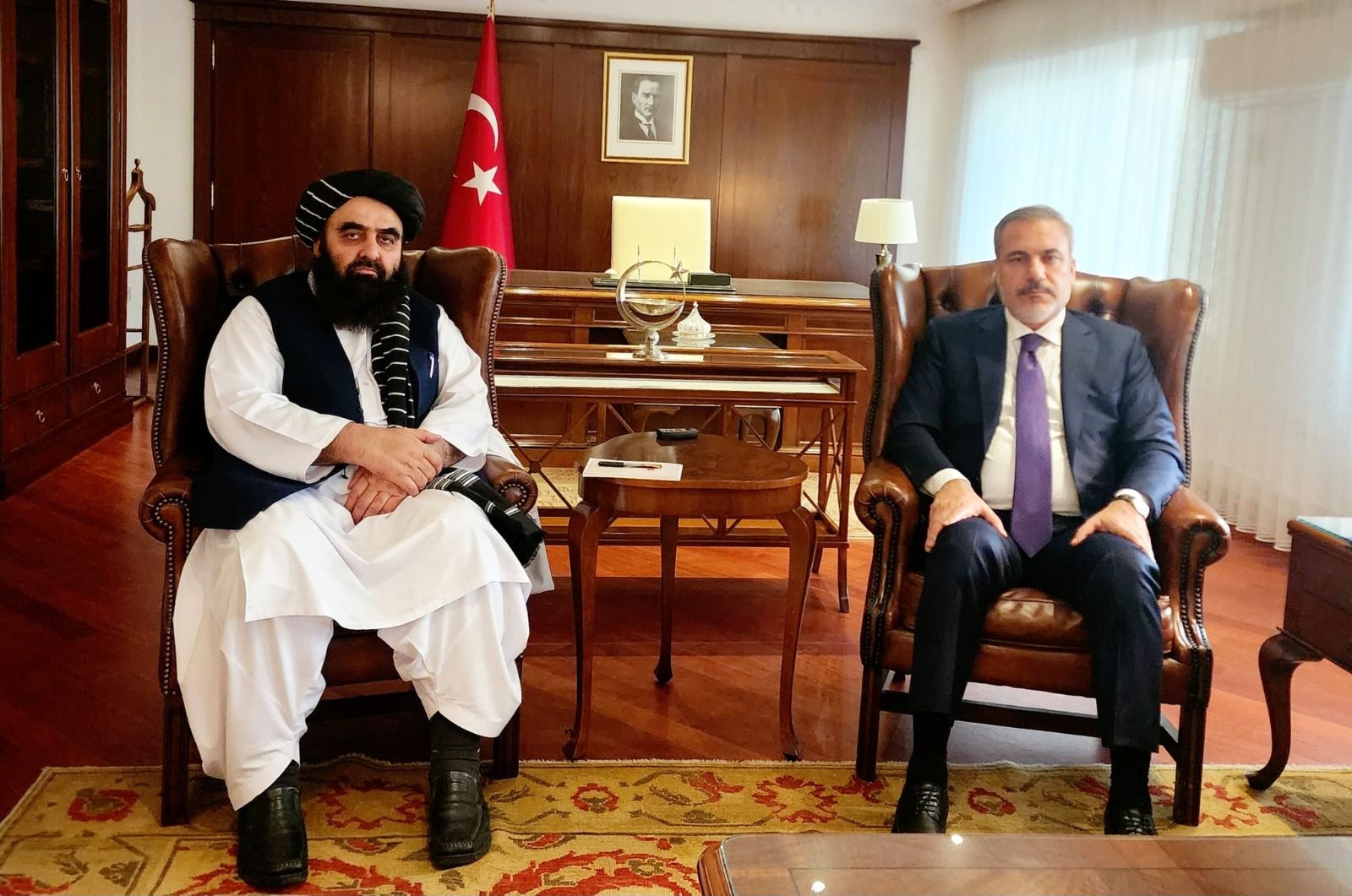 وزیر خارجه ترکیه با وزیر خارجه طالبان در انقره دیدار  کرد