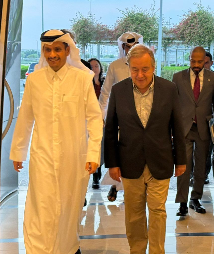 دبیرکل ملل متحد:برای حمایت از تلاش‌های قطر به‌خاطر رهایی گروگان‌های اسرائيلی، به دوحه آمدم