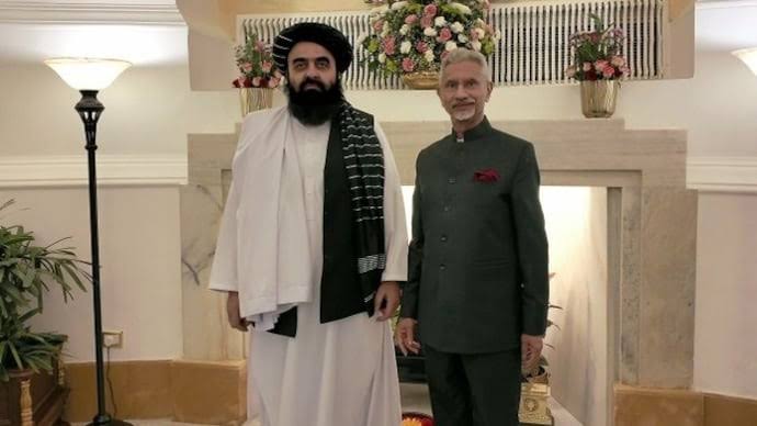 ملاقات امیرخان متقی، وزیر خارجه طالبان با جی‌شنکر، وزیر خارجه هند