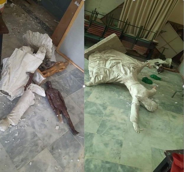 طالبان تندیس‌های دانشکده‌ هنرهای زیبای دانشگاه کابل را ویران کردند