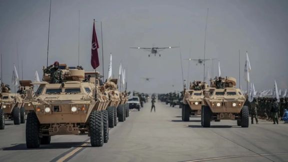 رژه نظامی طالبان در بگرام