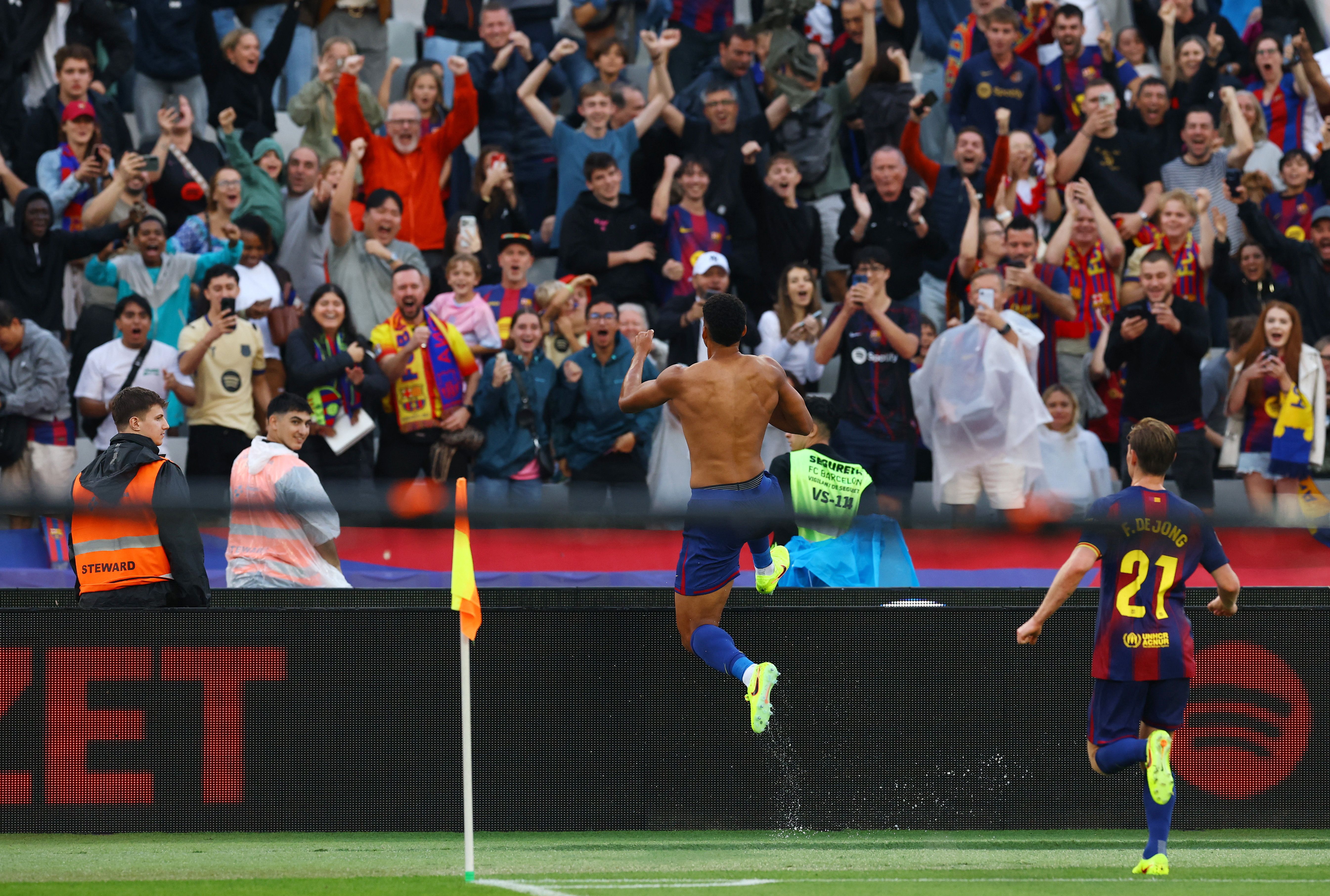 آرائوخو با گل دقایق پایانی، بارسلونا را مقابل خیرونا به پیروزی رساند