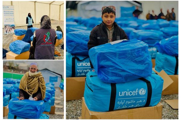 د یونیسف خبرداری؛ په کونړ کې د زلزلو له امله بېکوره شوې کورنۍ له سختې یخنۍ سره مخ دي
