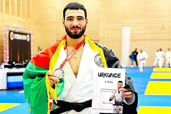 جمال ناصر، ورزشکار افغان در مسابقات جودو پوتسدام آلمان نایب قهرمان شد