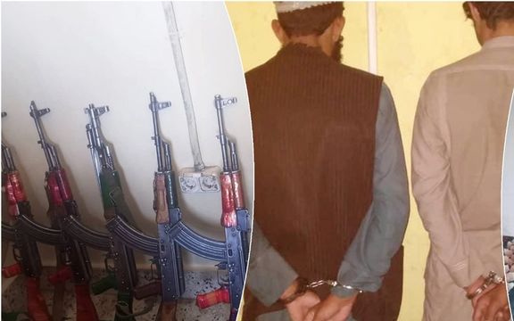 طالبانو په تېرو ۲۴ ساعتونو کې د وسلو د ناقانونه ګرځولو په تړاو ۱۵ تنه نیولي