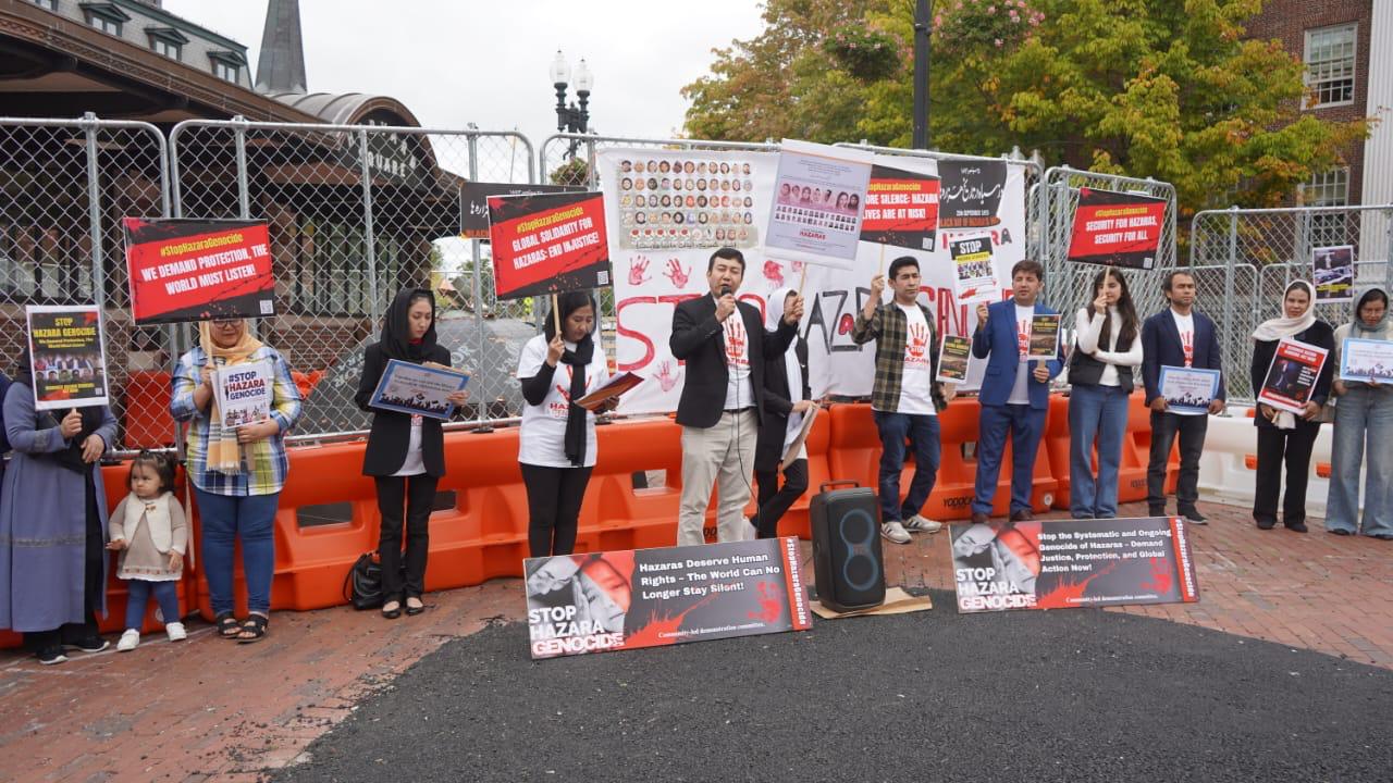 شماری از افغان‌ها در امریکا خواهان به رسمیت‌شناسی «نسل‌کشی هزاره‌ها» در افغانستان شدند