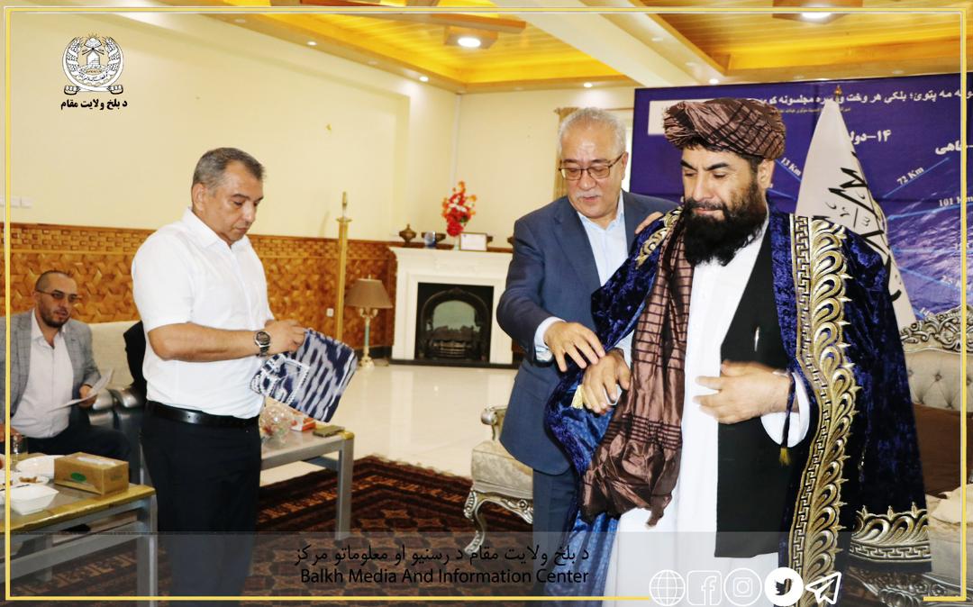 دفتر والی طالبان در بلخ: نماینده اوزبیکستان خواستار گسترش مبادلات تجاری با افغانستان شد