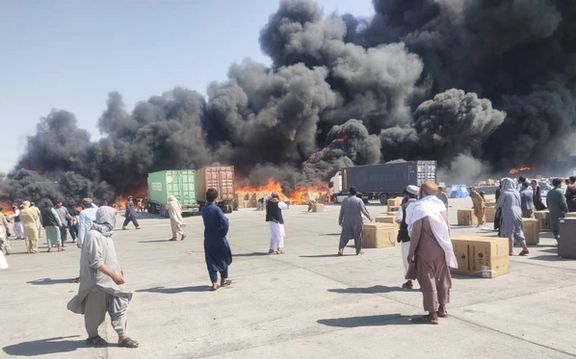 باشندگان هرات از وقوع آتشسوزی در گمرک اسلامقلعه خبر دادند