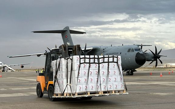 ترکیه ۲۴ تُن کمک بشردوستانه به افغانستان فرستاد