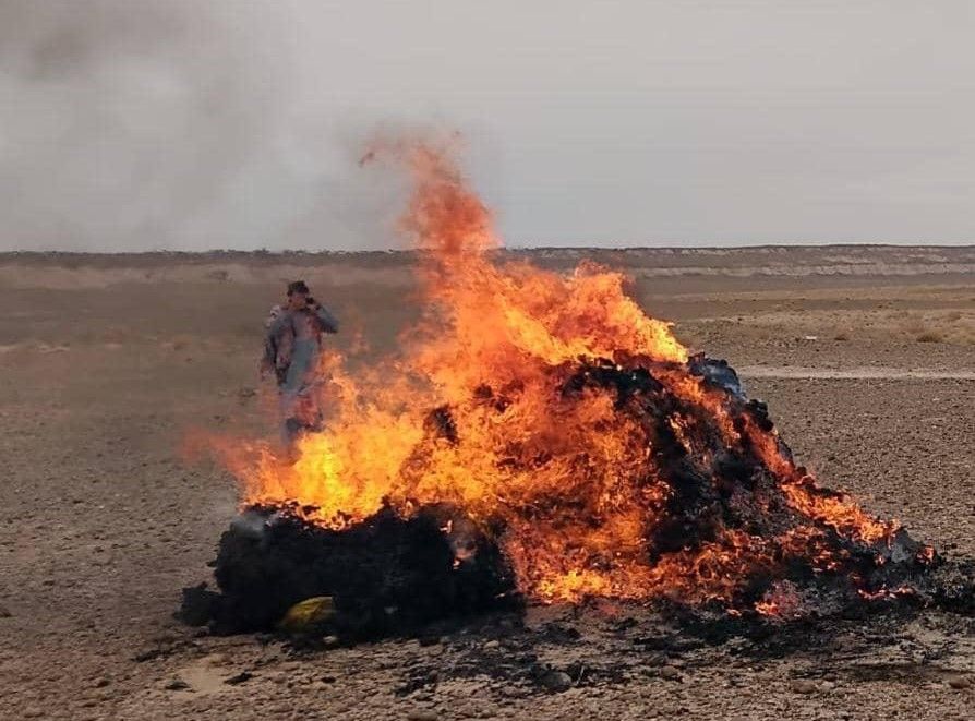 طالبانو په نیمروز کې سلګونه کیلوګرامه انساني ویښتان وسوځول