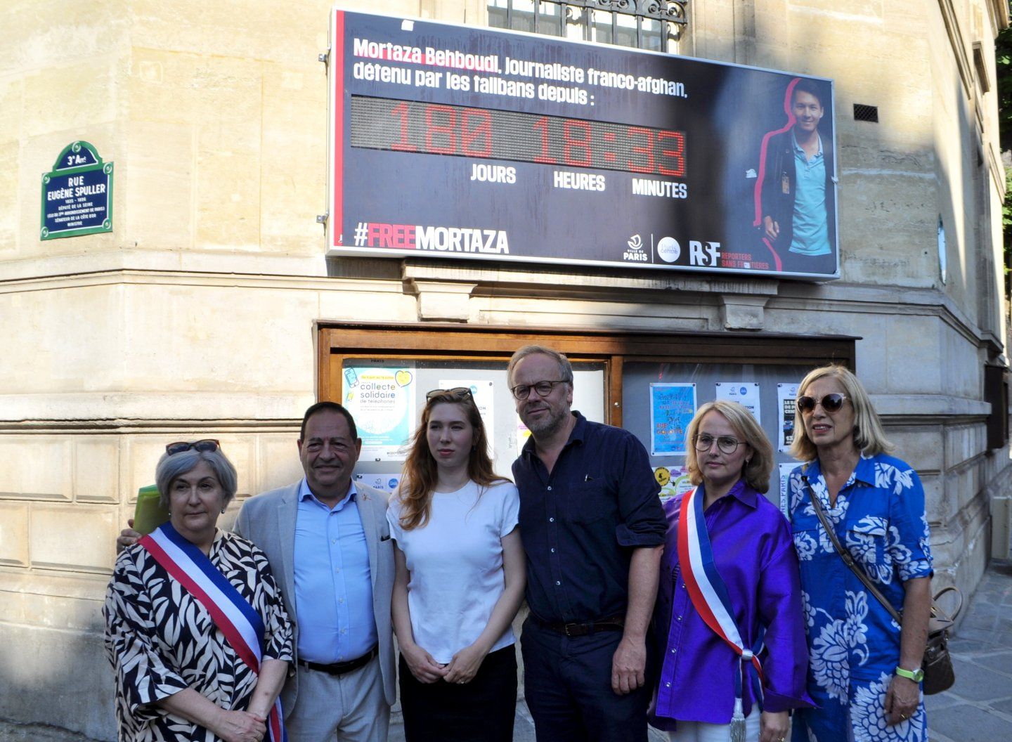 ۱۸۰روز و ۱۸ساعت؛ گزارشگران بدون مرز روزشمار حبس مرتضی بهبودی را در پاریس نصب کرد