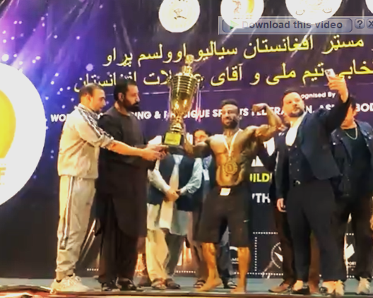 پایان مسابقات پرورش اندام؛ محمد ایوب عظیمی از هرات، آقای عضلات افغانستان شد