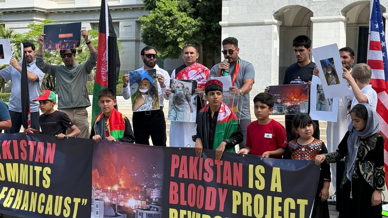 په کلفورنیا کې مېشتو افغانانو د افغانستان په خاوره د پاکستان وروستي بریدونه غندلي دي