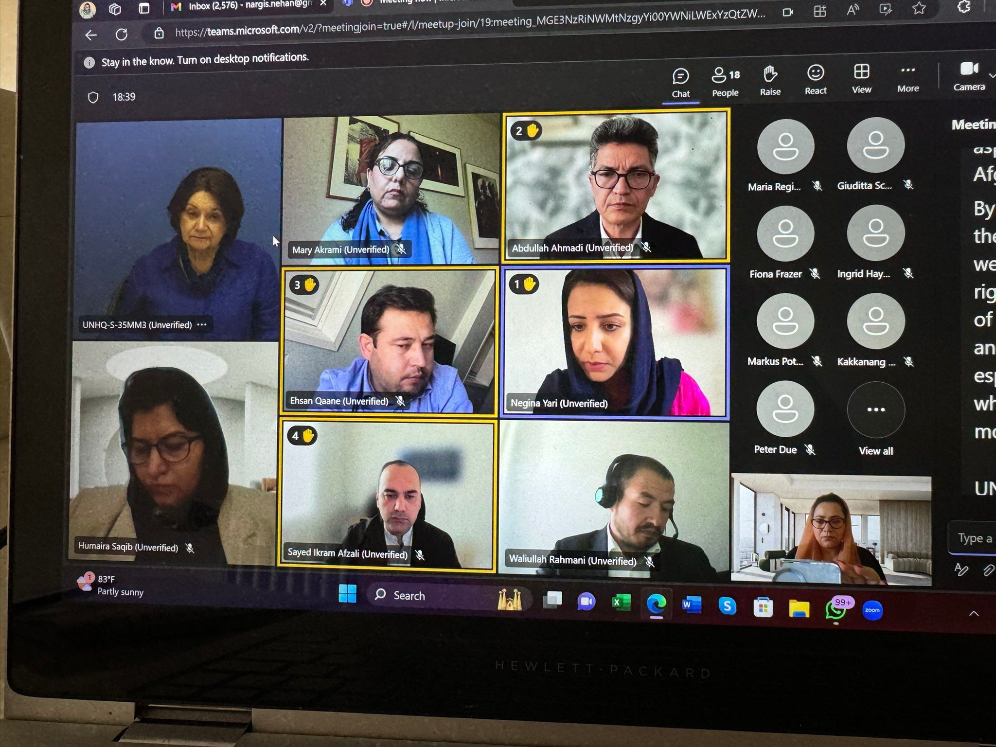 نرگس نهان به معاون آنتونیو گوترش: شما را پاسخگو خواهیم کرد