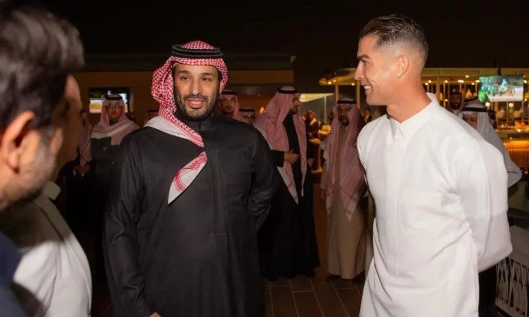 رونالدو در کنار بن سلمان در جشن سالروز تاسیس عربستان