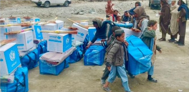 یونېسف وایي د خوست په سپېرې ولسوالۍ کې یې پر بې‌ځایه شویو خلکو بېړنۍ مرستې وېشلې دي