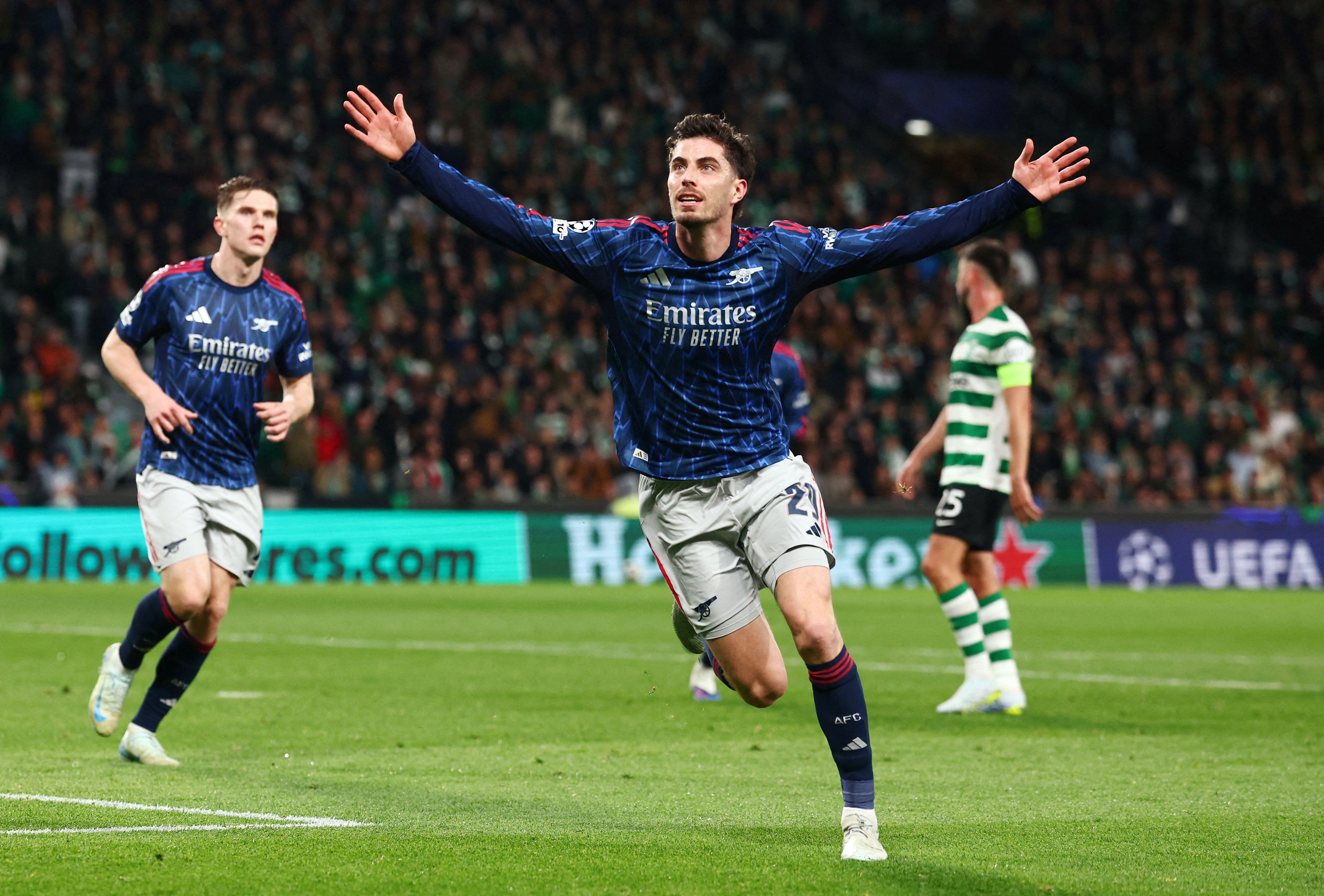 پیروزی دیرهنگام و مهم آرسنال مقابل اسپورتینگ در پرتگال