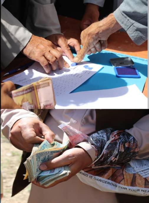 په لوګر کې له ۵۰ سوالګرو سره نغدي مرسته وشوه