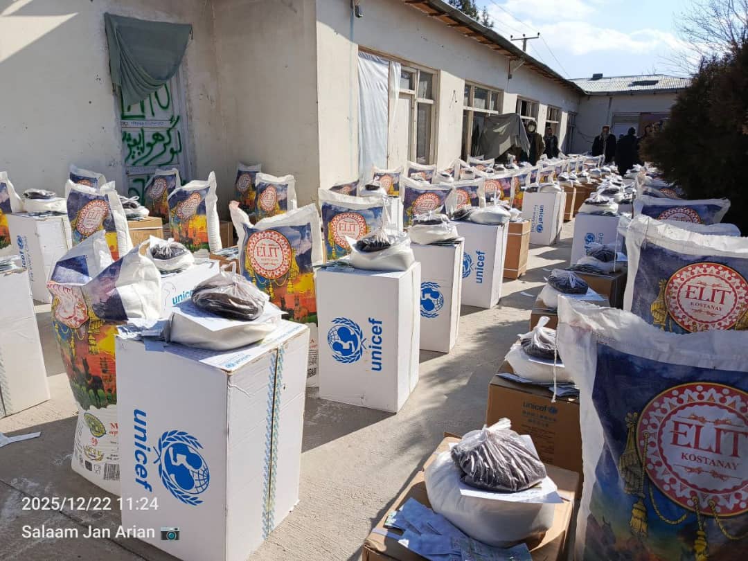 په لوګر کې پر ۱۰۰۰ بې‌وزلو کورنیو یوه اندازه خوراکي او غېر خوراکي توکي ووېشل شول