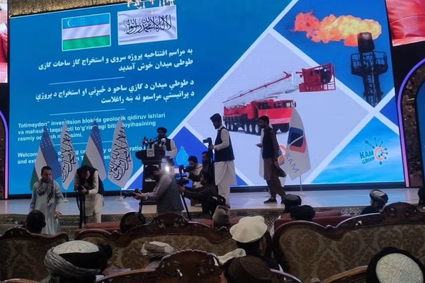 Taliban, Uzbekistan Launch Gas Project In Jowzjan’s Totimaidan Field