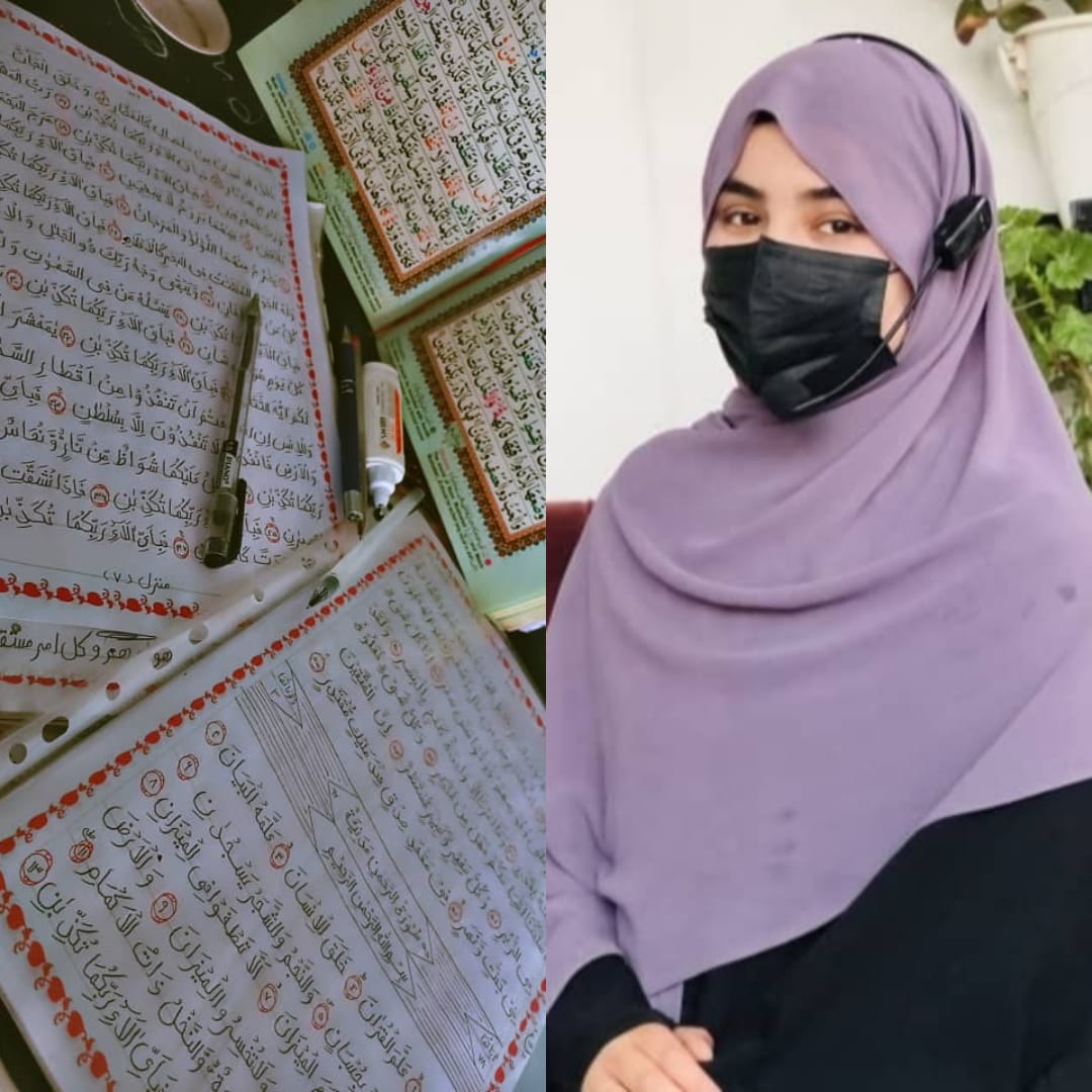 بدخشان کې یوې نجلۍ د دوو کلونو په موده کې د قرانکریم یوه نسخه په لاس لیکلې ده