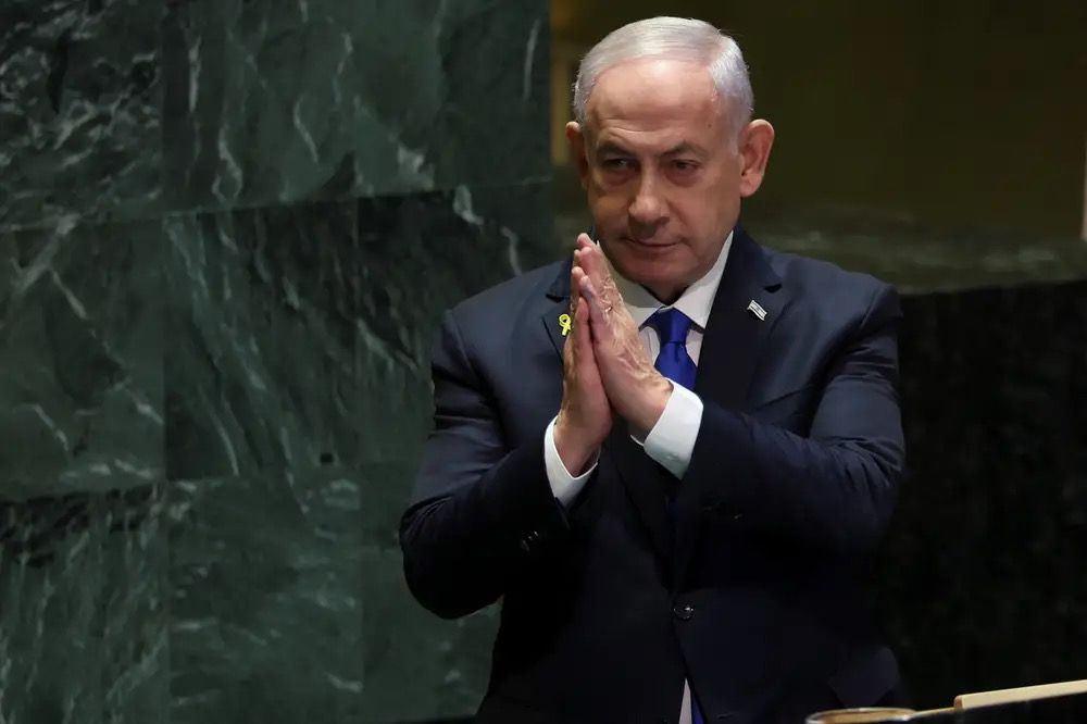 د اسراییل لومړی وزیر بنیامین نتنیاهو د ملګرو ملتونو په عمومي غونډه کې