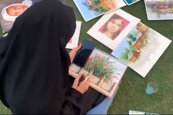 له خاموشۍ تر رنګونو؛ نازیه د افغان نجونو درد انځوروي