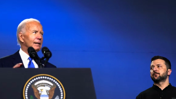 د اوکراین کړکېچ؛ بایډن له اوکراین سره د اته میلیارده ډالرو پوځي مرسته اعلان کړه