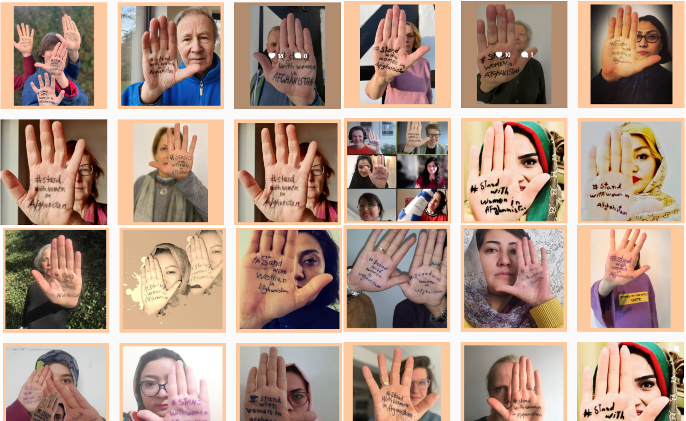 StandWithWomenInAfghanistan# کارزار اینترنتی حمایت از زنان افغانستان در شبکه‌های اجتماعی 