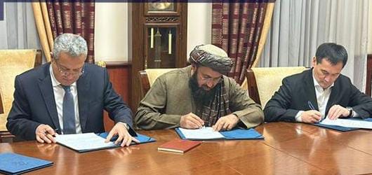 طالبانو د 'افغان ټرانس' ریل پټلۍ پروژې د تخنیکي مطالعې د پیل هوکړه لاسلیک کړه