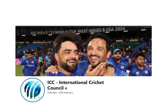 فیسبوک «آیسیسی» بار دیگر تصویر سر صفحه خود را به خوشحالی بازیکنان افغانستان اختصاص داد