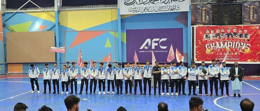  تیم فوتسال پس از قهرمانی بازی‌های آسیایی جوانان به افغانستان بازگشت