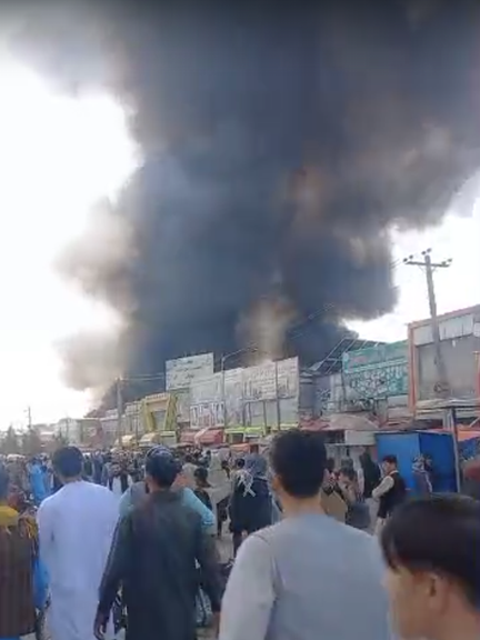 طالبان آتشسوزی در بازاری در غرب کابل را تایید کرد