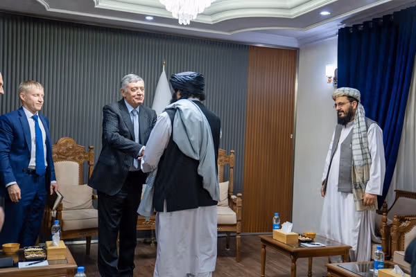 Taliban Interior Minister meets Kabulov & Discusses Security