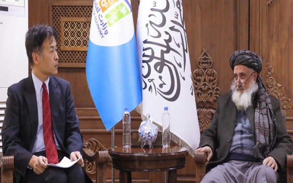 د طالبانو اقتصاد وزیر د جاپان له سفیر سره د اقتصادي همکارۍ او بشري مرستو په اړه خبرې کړي