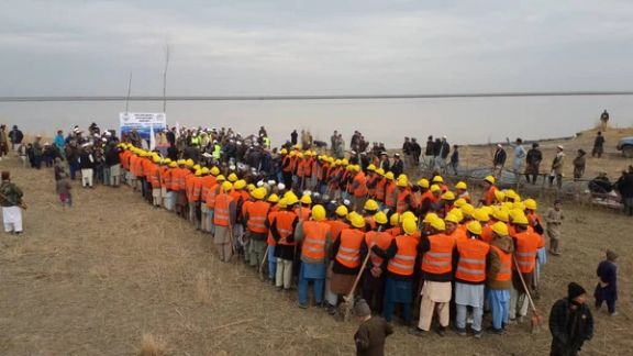 طالبان از شروع کار تحکیم سواحل دریای آمو در جوزجان خبر داده است