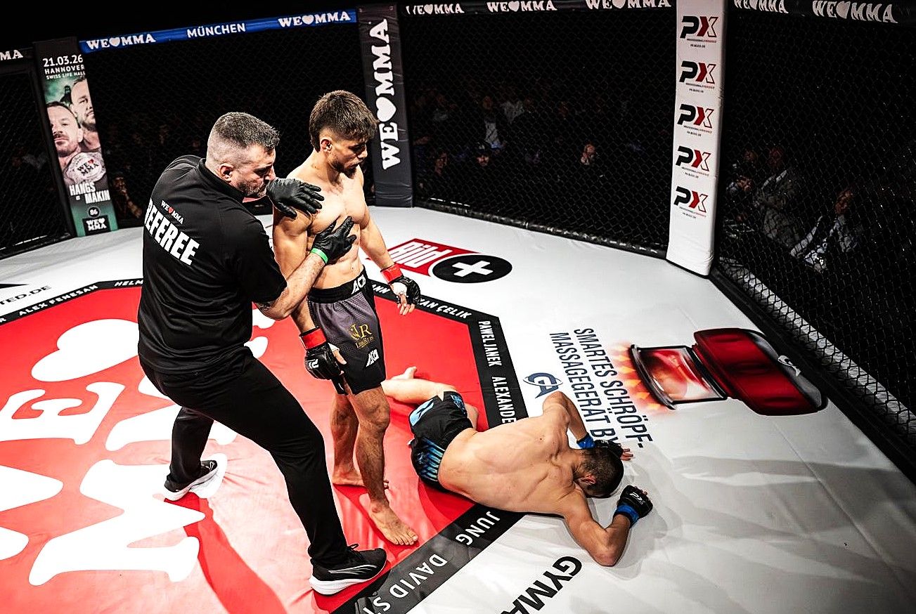 ناک‌اوت سریع در مونیخ؛ فیاض حق‌پرست ورزشکار افغان حریف خود را در ۱۷ ثانیه شکست داد