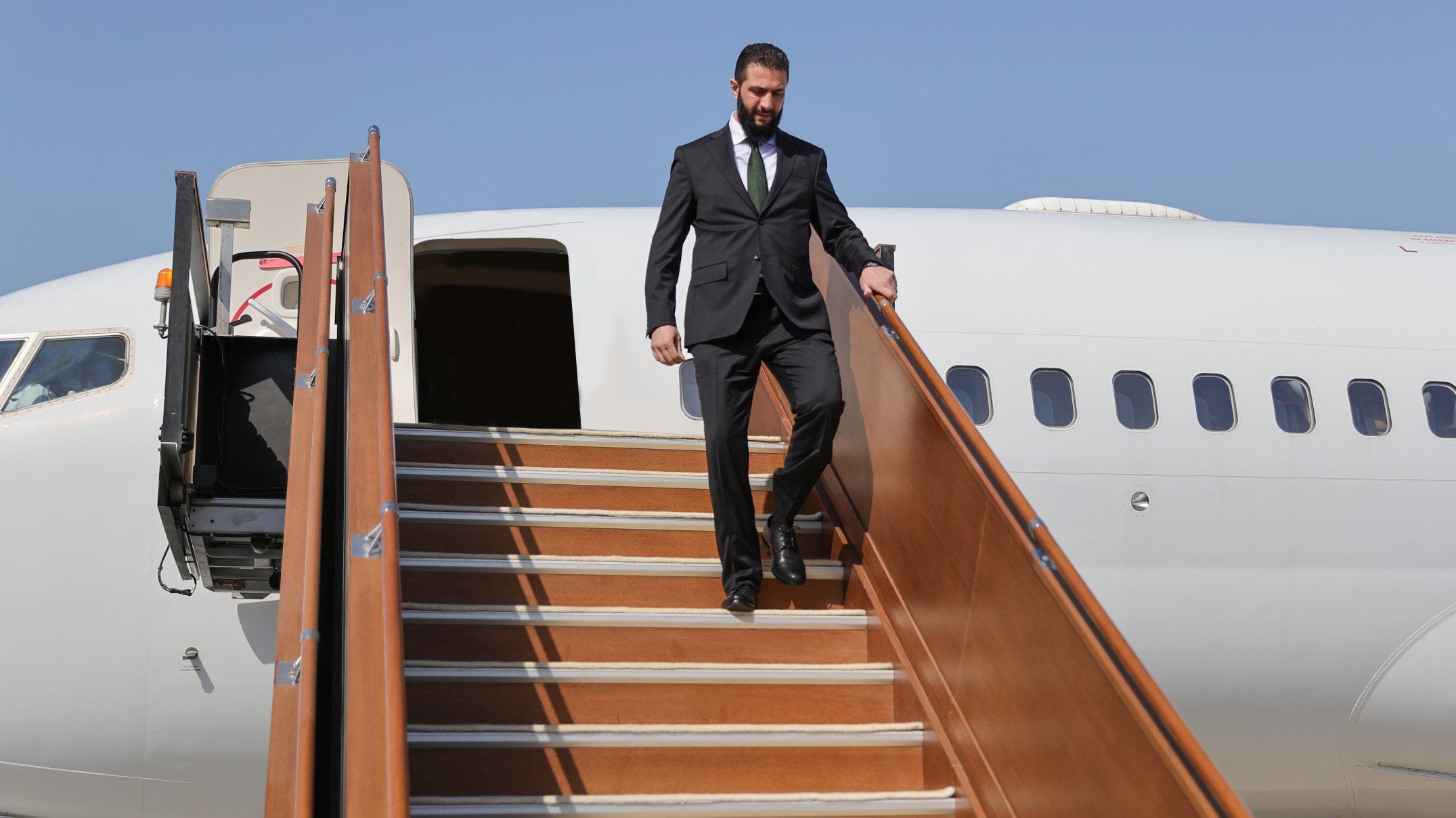 احمد شرع وارد امریکا شد