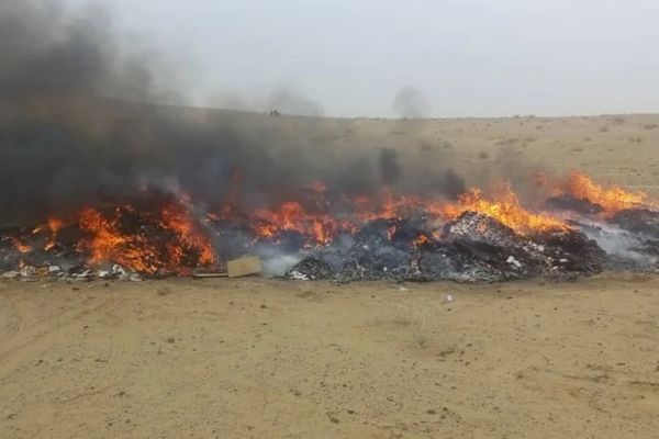 طالبان وایي په هلمند کې یې قاچاق شوي انساني او کرنیز درمل سوځولي دي