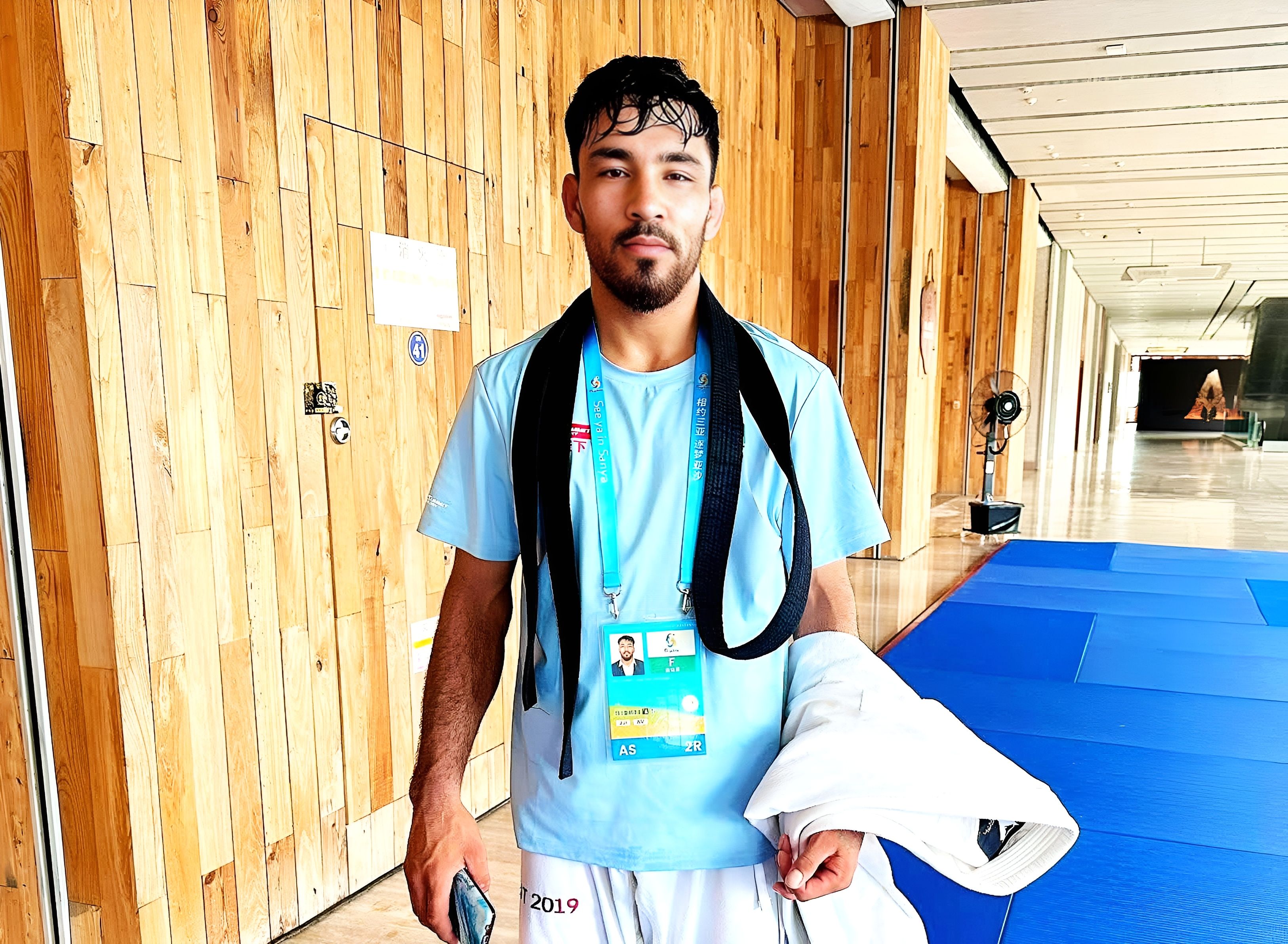 شکست محمد سرور حسینی در دومین دیدار در جوجیتسو بازی‌های ساحلی آسیا