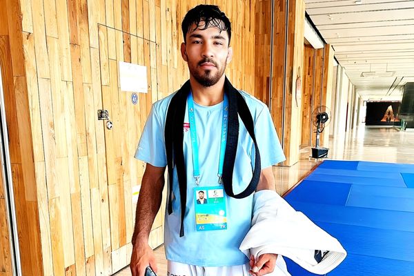 شکست محمد سرور حسینی در دومین دیدار در جوجیتسو بازیهای ساحلی آسیا