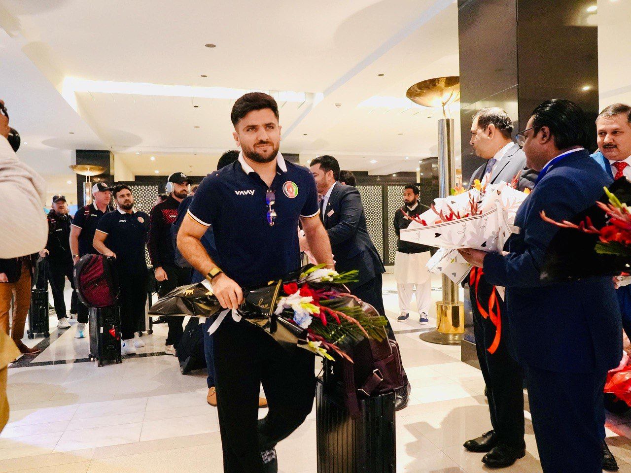 تیم ملی کریکت افغانستان برای شرکت در مسابقات چمپیونزترافی وارد لاهور پاکستان شد