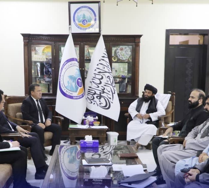 د طالبانو د کانونو وزیر د ټاپي پروژې له رییس سره د چارو پر پرمختګ غږېدلی