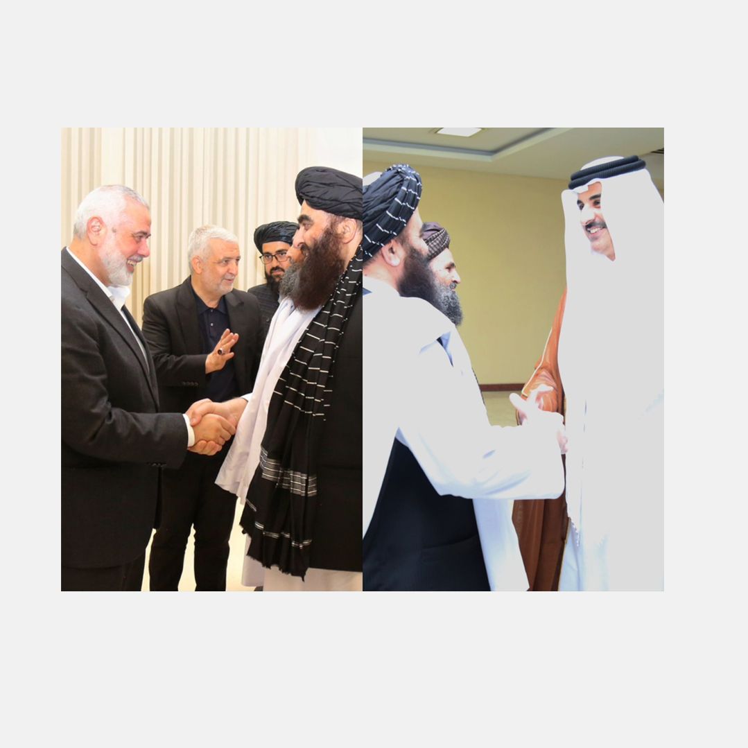 هیئت طالبان در سفر تهران با امیر قطر و رئیس دفتر سیاسی حماس دیدار کرد