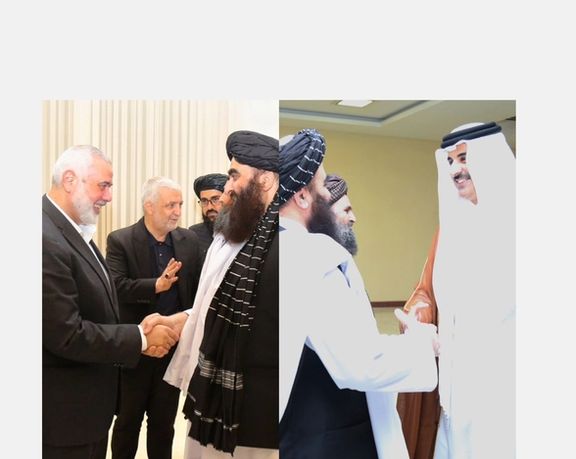 هیئت طالبان در سفر تهران با امیر قطر و رئیس دفتر سیاسی حماس دیدار کرد